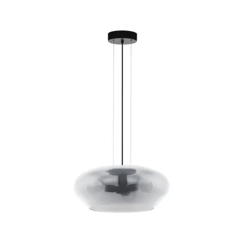 Pendul Eglo Priorat 39658, E27 3X20W Ø500Mm, Negru Transparent