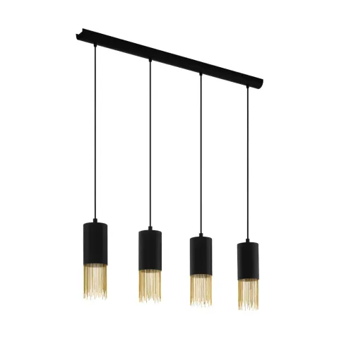 Suspensie Eglo Counuzulus 39659, E27 4X40W, Otel, Alama, Negru