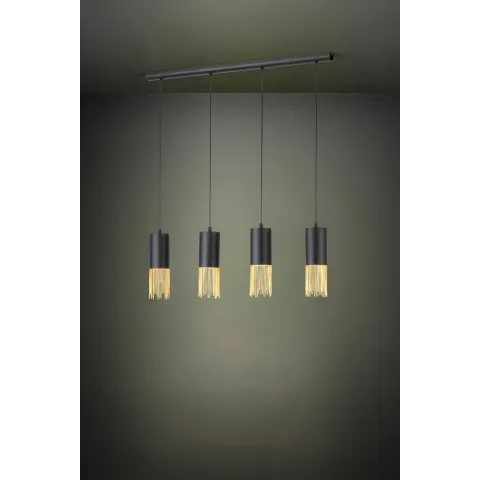 Suspensie Eglo Counuzulus 39659, E27 4X40W, Otel, Alama, Negru