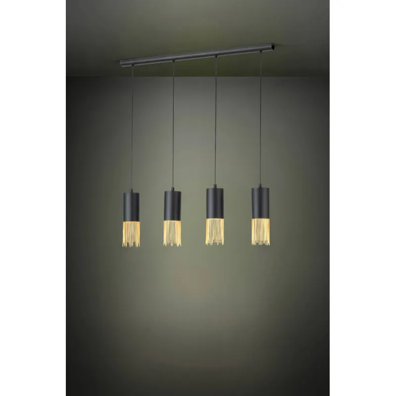 Suspensie Eglo Counuzulus 39659, E27 4X40W, Otel, Alama, Negru