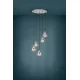 Suspensie Eglo Albarino 39668, E27 5X40W Ø555Mm, Sticla Aburita, Crom