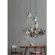 Suspensie Eglo Albarino 39668, E27 5X40W Ø555Mm, Sticla Aburita, Crom