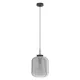 Pendul Eglo Bulciago 39673, E27 1X40W Ø250Mm, Negru Transparent