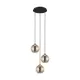 Suspensie Eglo Lemorieta 39685, E27 3X40W Ø440Mm, Sticla Aburita, Negru