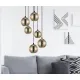 Suspensie Eglo Lemorieta 39687, E27 6X40W Ø570Mm, Sticla Aburita, Negru