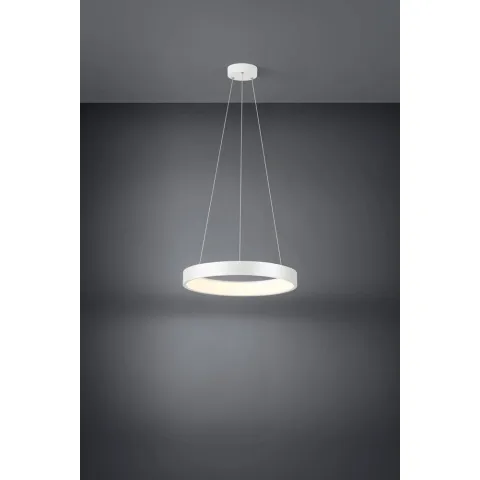 Suspensie Eglo Campo Rosso 39688, Led 34W 4000Lm 3000K Ø600Mm, Otel, Alb