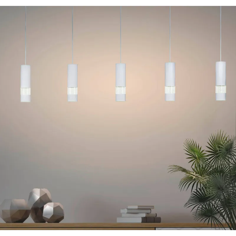 Suspensie Eglo Bernabeta 39702, Gu10 5X5W, Otel, Transparent