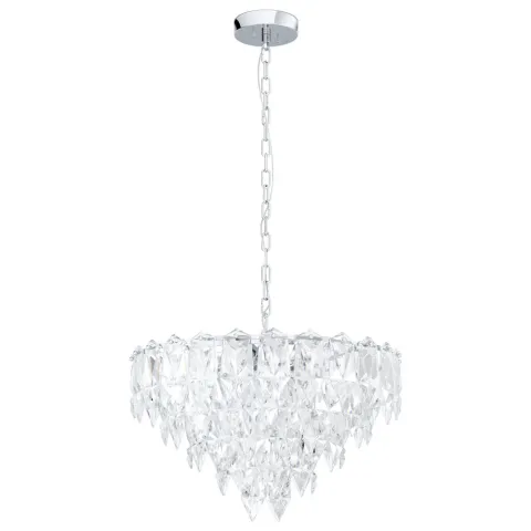 Candelabru Eglo Carvario 39724, E14 10X40W Ø600Mm, Transparent