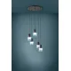 Suspensie Eglo Molineros 39727, Gu10 5X5W Ø530Mm, Plastic, Sticla, Negru