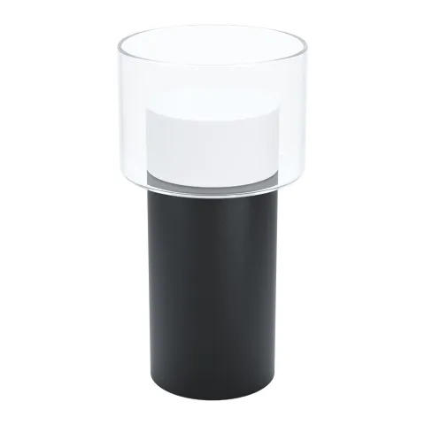 Veioza Eglo Molineros 39728, Gu10 1X5W Ø140Mm, Plastic, Sticla, Negru