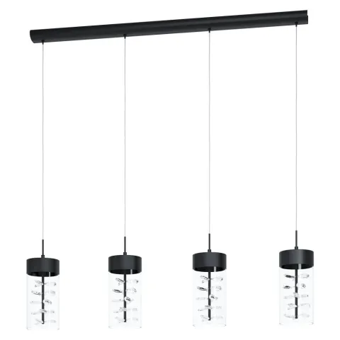 Suspensie Eglo Cabezola 39737, Led 4X6.6W 2880Lm 3000K, Cristal, Transparent