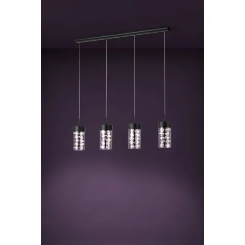 Suspensie Eglo Cabezola 39737, Led 4X6.6W 2880Lm 3000K, Cristal, Transparent