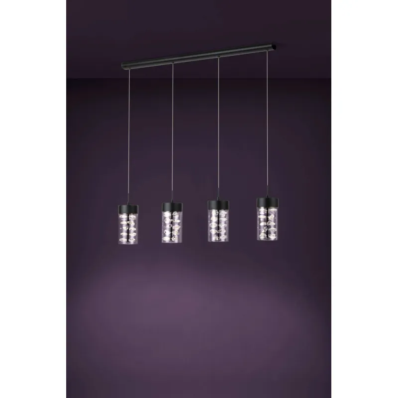 Suspensie Eglo Cabezola 39737, Led 4X6.6W 2880Lm 3000K, Cristal, Transparent