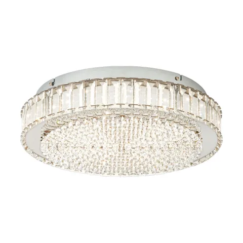 Plafoniera Eglo Balparda 39746, Led 23.5W 3500Lm 4000K Ø410Mm, Cristal, Transparent