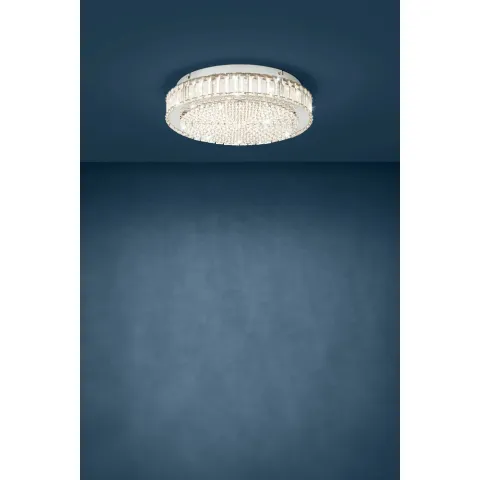 Plafoniera Eglo Balparda 39746, Led 23.5W 3500Lm 4000K Ø410Mm, Cristal, Transparent