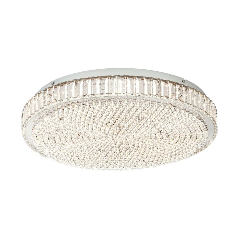 Plafoniera Eglo Balparda 39747, Led 43.5W 4780Lm 4000K Ø605Mm, Cristal, Transparent
