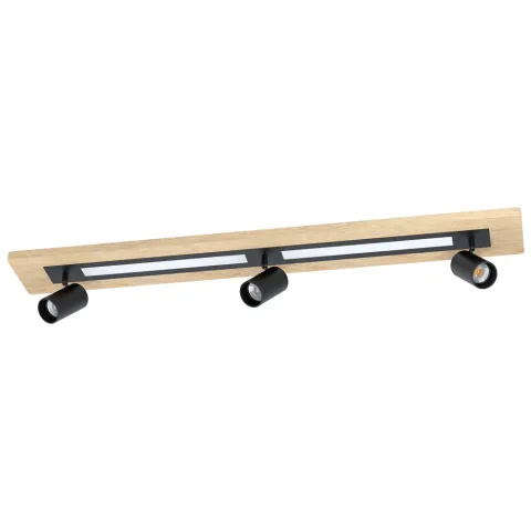 Plafoniera Eglo Torrestralle 39749, Led;Gu10 2X12W;3X4.5W 2800Lm 3000K, Lemn, Alb
