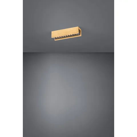 Plafoniera Eglo Termini 2 39788, Led 9.8W 1450Lm 3000K, Lemn, Maro, Negru