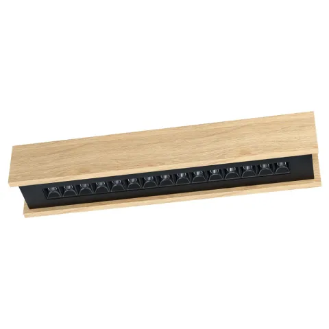 Plafoniera Eglo Termini 2 39789, Led 19.5W 2900Lm 3000K, Lemn, Maro, Negru