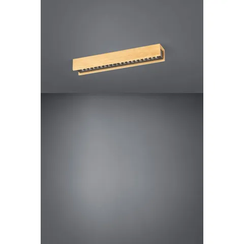 Plafoniera Eglo Termini 2 39789, Led 19.5W 2900Lm 3000K, Lemn, Maro, Negru
