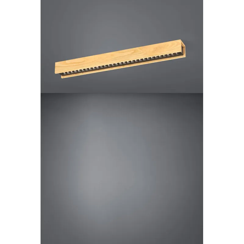 Plafoniera Eglo Termini 2 39791, Led 29.5W 4350Lm 3000K, Lemn, Maro, Negru