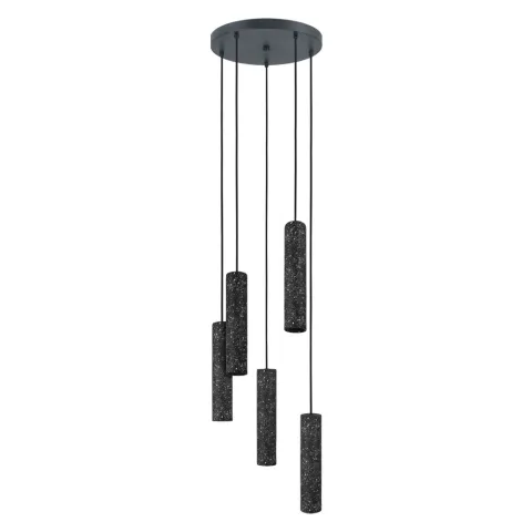 Suspensie Eglo Mentalona 39823, Gu10 5X4.5W Ø365Mm, Otel, Negru, Alb