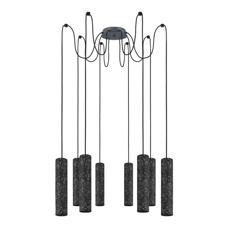 Suspensie Eglo Mentalona 39824, Gu10 8X4.5W Ø185Mm, Otel, Negru, Alb