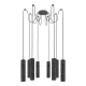 Suspensie Eglo Mentalona 39824, Gu10 8X4.5W Ø185Mm, Otel, Negru, Alb