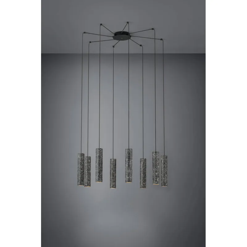 Suspensie Eglo Mentalona 39824, Gu10 8X4.5W Ø185Mm, Otel, Negru, Alb