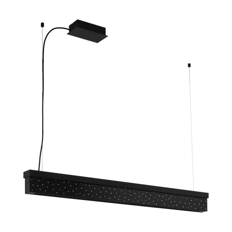 Suspensie Eglo Aurotonello 39826, Led 1X29W 5900Lm 3000+4000K, Cristal, Negru, Transparent