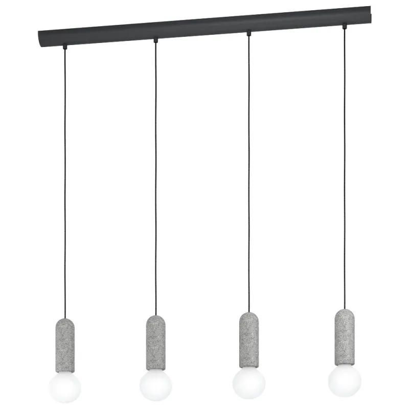 Suspensie Vintage Eglo Giaconecchia 39832, E27 4X40W, Otel, Gri