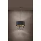 Suspensie Eglo Escuela 39845, E27 3X16W Ø530Mm, Textil, Transparent, Negru