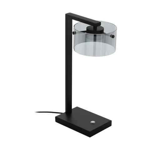 Veioza Eglo Copillos 39877, Led 1X7.2W 570Lm 3000K, Sticla Aburita, Negru
