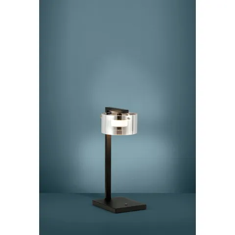 Veioza Eglo Copillos 39877, Led 1X7.2W 570Lm 3000K, Sticla Aburita, Negru
