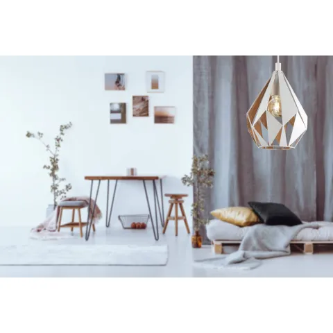 Pendul Vintage Eglo Carlton 1 43001, E27 1X60W Ø205Mm