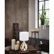 Veioza Vintage Eglo Carlton 5 43078, E27 1X60W Ø250Mm, Textil, Alb