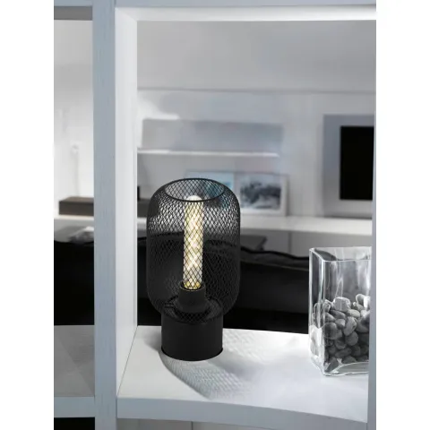 Veioza Vintage Eglo Wrington 43096, E27 1X60W Ø150Mm, Otel, Negru