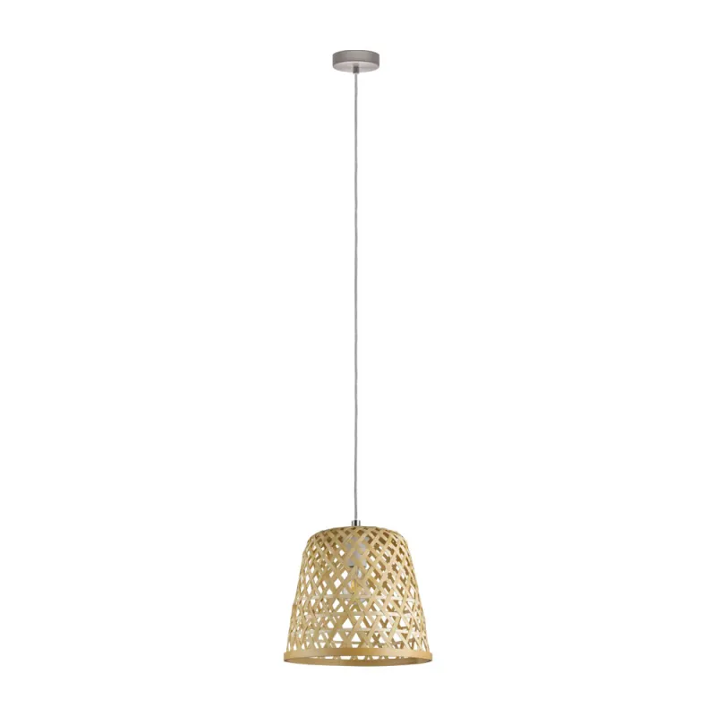 Pendul Vintage Eglo Kirkcolm 43113, E27 1X60W Ø300Mm, Natur