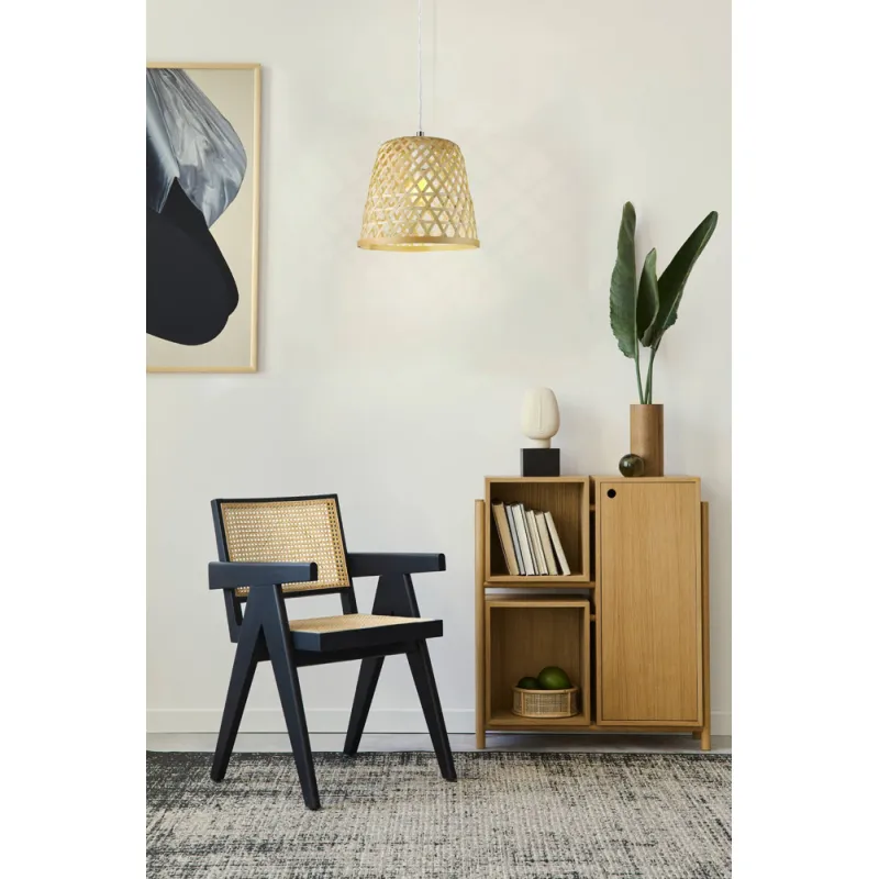 Pendul Vintage Eglo Kirkcolm 43113, E27 1X60W Ø300Mm, Natur