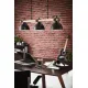 Suspensie Vintage Eglo Lubenham 43163, E27 3X28W, Lemn, Maro, Negru