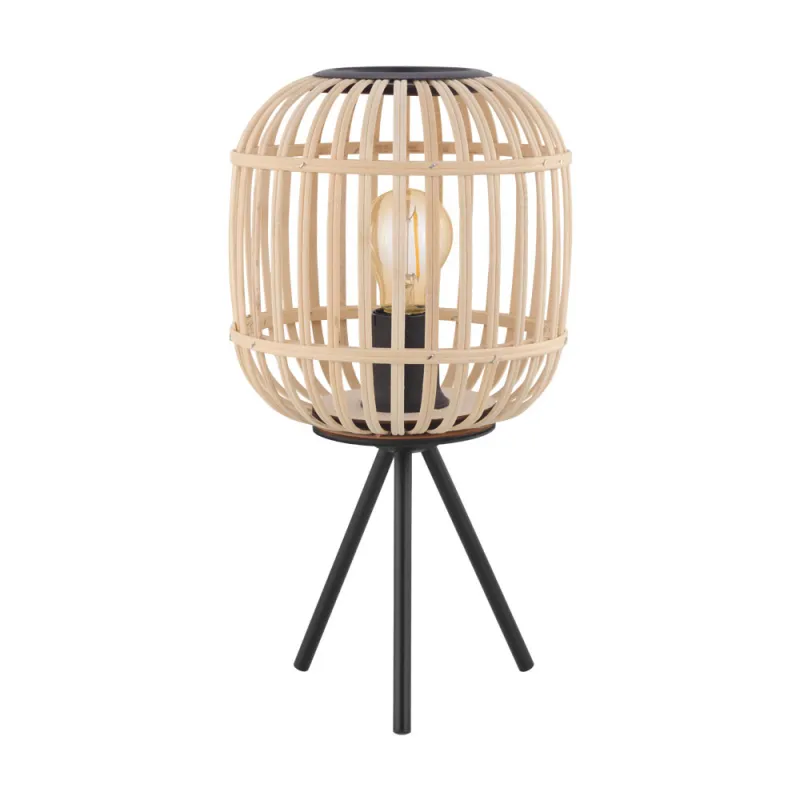Veioza Vintage Eglo Bordesley 43218, E27 1X28W Ø210Mm, Lemn, Natur