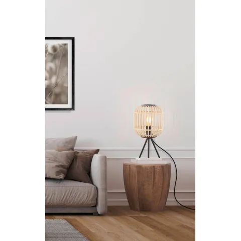 Veioza Vintage Eglo Bordesley 43218, E27 1X28W Ø210Mm, Lemn, Natur
