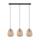 Suspensie Vintage Eglo Dembleby 43262, E27 3X40W, Lemn, Natur