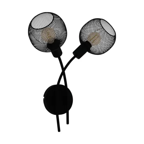 Aplica Vintage Eglo Wrington 1 43375, E14 2X40W, Otel, Negru