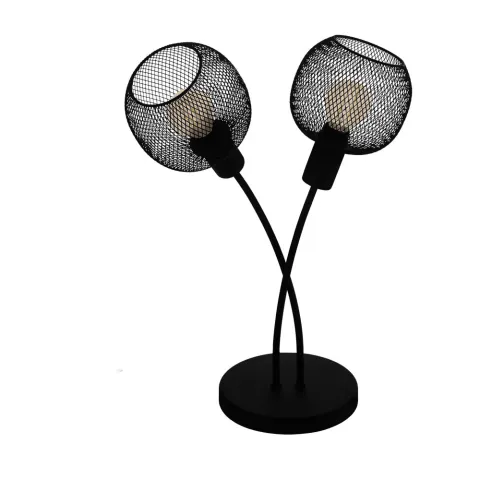 Veioza Vintage Eglo Wrington 1 43376, E14 2X40W, Otel, Negru