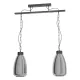 Suspensie Vintage Eglo Brickfield 43395, E27 2X40W, Sticla Aburita, Negru