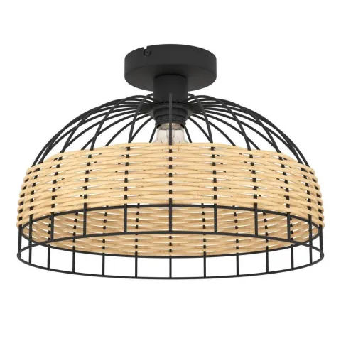 Lustra Plafon 43398 Plafonieră Anwick E27 Ip20 43398 Eglo, Scandinav, E27, Negru