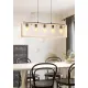 Suspensie Vintage Eglo Famborough 43414, E27 5X40W, Lemn, Negru, Natur