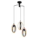 Suspensie Vintage Eglo Basildon 43463, E27 3X40W Ø615Mm, Lemn, Maro, Negru
