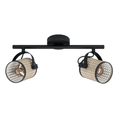 Plafoniera Vintage Eglo Ruscomb 43494, E27 2X10W, Otel, Natur